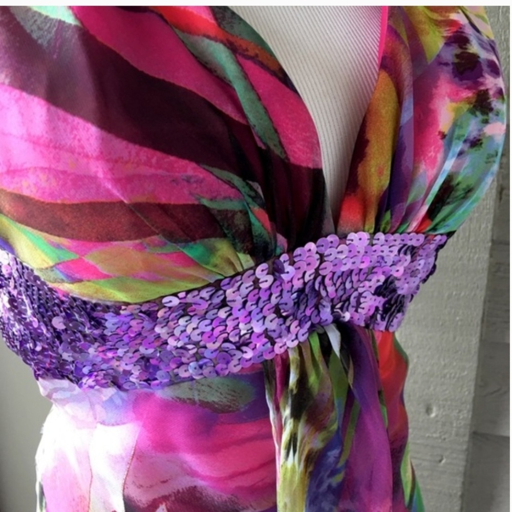 ☆@follinsdarcia60☆  ☆☆ON HOLD☆☆  Morgan and Company Halter Dress Sz 1/2 New!! - Picture 4 of 8